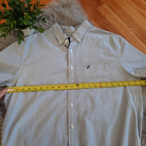 Tall American Eagle Button Down Short Sleeve Shirt - Picture 9 of 9